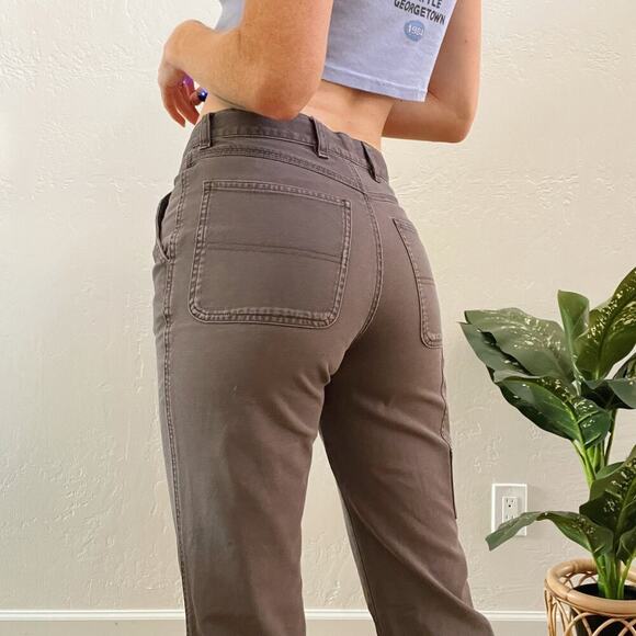 Y2K Calvin Klein Chocolate Brown Mid Rise Cargo Pants - Picture 3 of 8